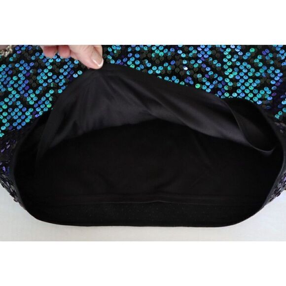 SHO by Tadashi Shoji Sz Small Shamrock Sequin Above The Knee Body-Con Dress - Picture 14 of 16